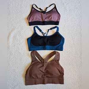 💥Stylish Women's Bra Set - Black, Blue, and Brown